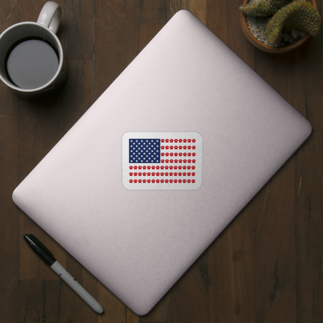 Paw Print American Flag by Venus Complete